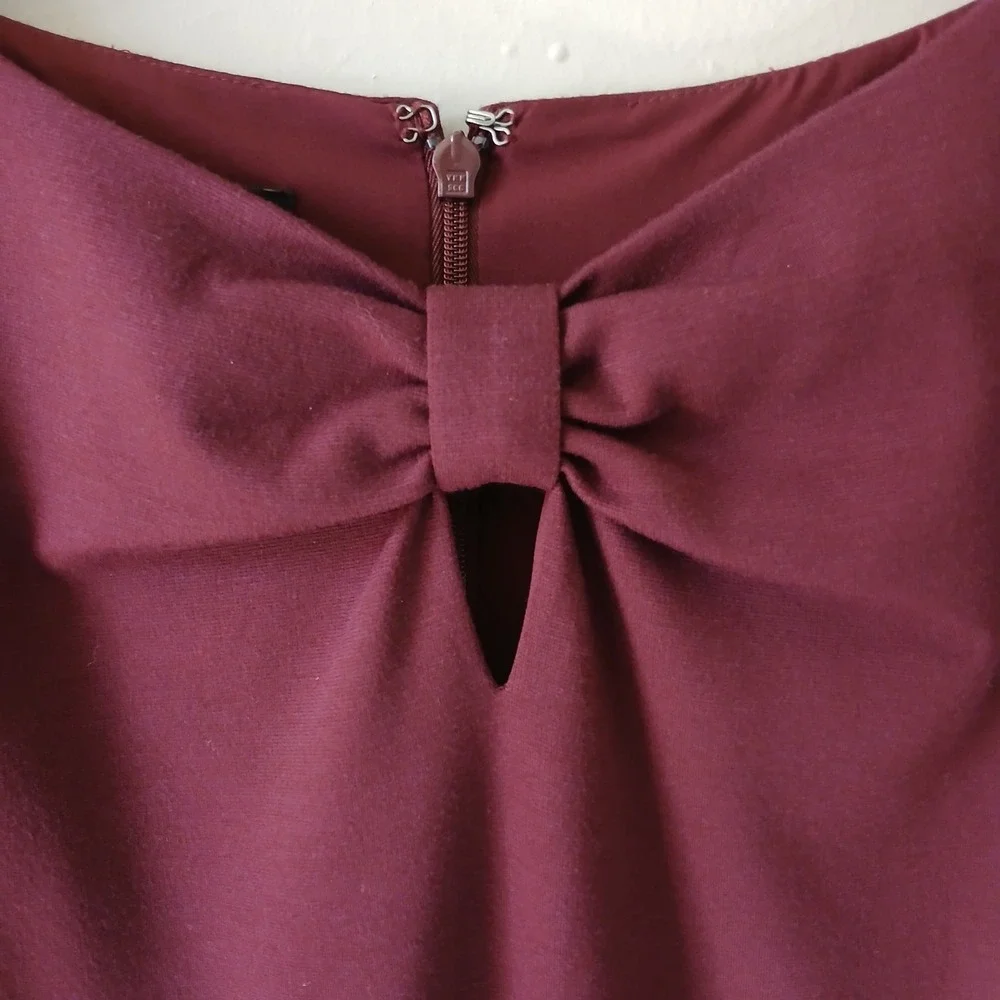 Talbots Women Size 12 Keyhole Sheath‎ Dress 3/4 Sleeve Bow Knee Length NWT!!!